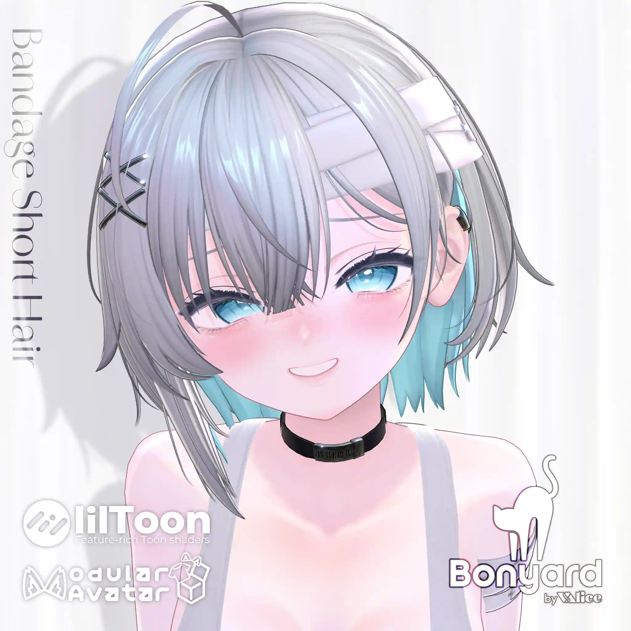 包帯ショート / Bandage Short Hair【21 Avatars】 - Bonyard -