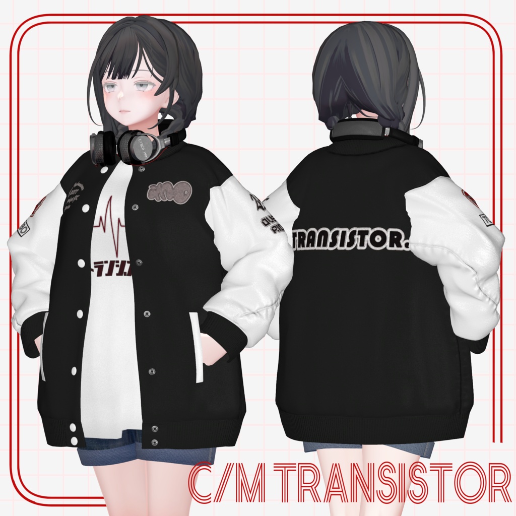 [18 avater] Varsity Jacket [C/M TRANSISTOR] (スタジャン 「C/Mトランジスタ」) | ちよ屋