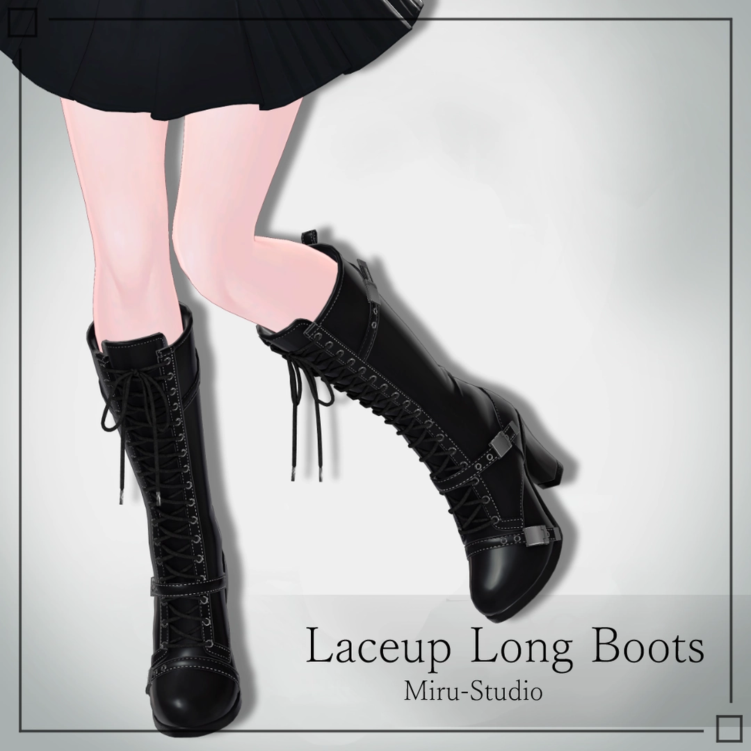 Laceup Long Boots | Miru-Studio