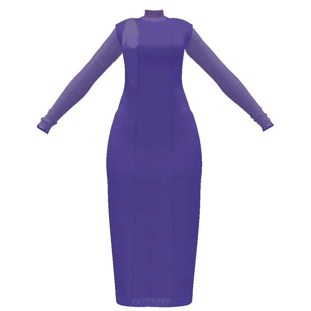 TAG LAYERED SLIT DRESS