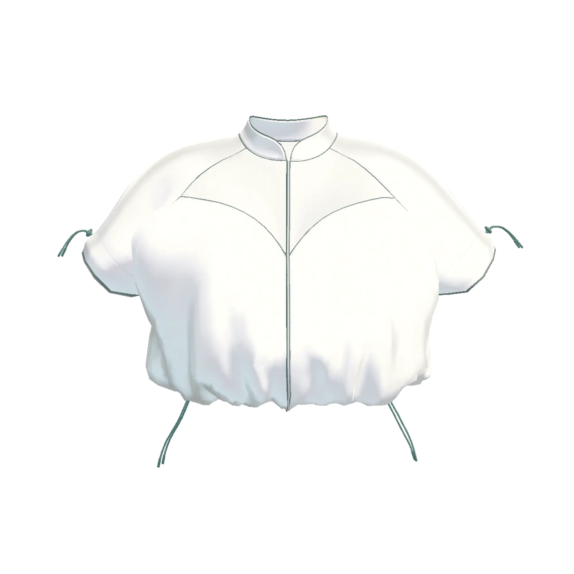 TAG NO-SLEEVE CROPPED TOPS