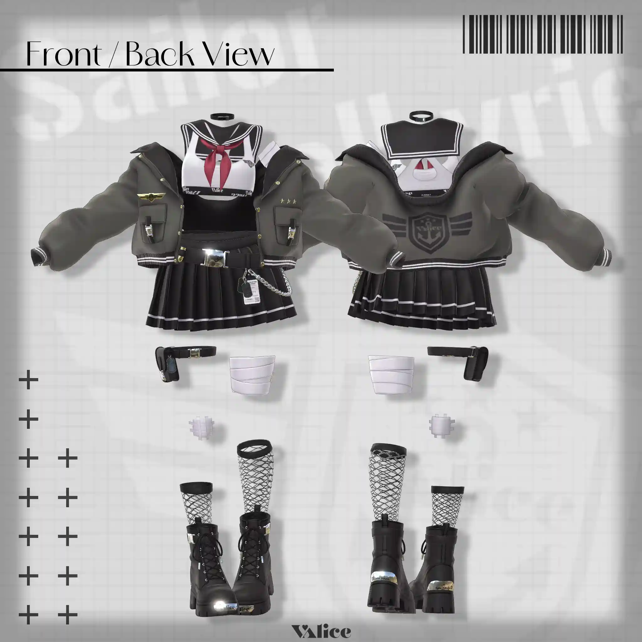 【19アバター対応】セーラー戦乙女 / Sailor Valkyrie【3D衣装モデル】 - VAlice -