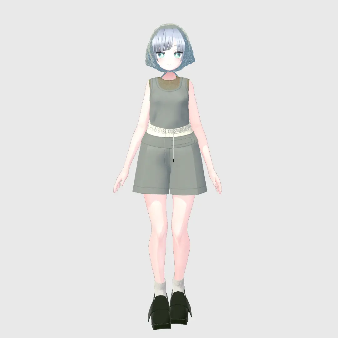 TAG BELTED SHORT PANTS [with Tank-top]