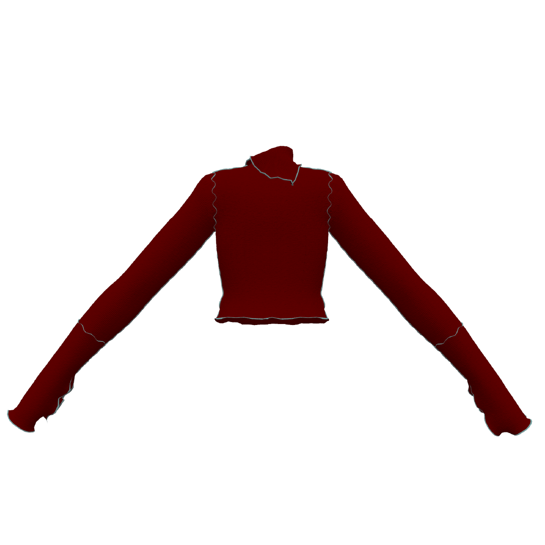 TAG RUFFLED TUTLE KNIT TOPS